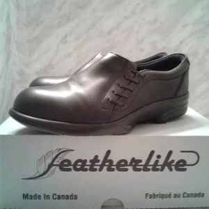 FEATHERLIKE Angie Women's steel toe leather safety shoes sz 8.5 made in Canada